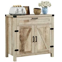 Homcom - Farmhouse Sideboard with Storage - Oak