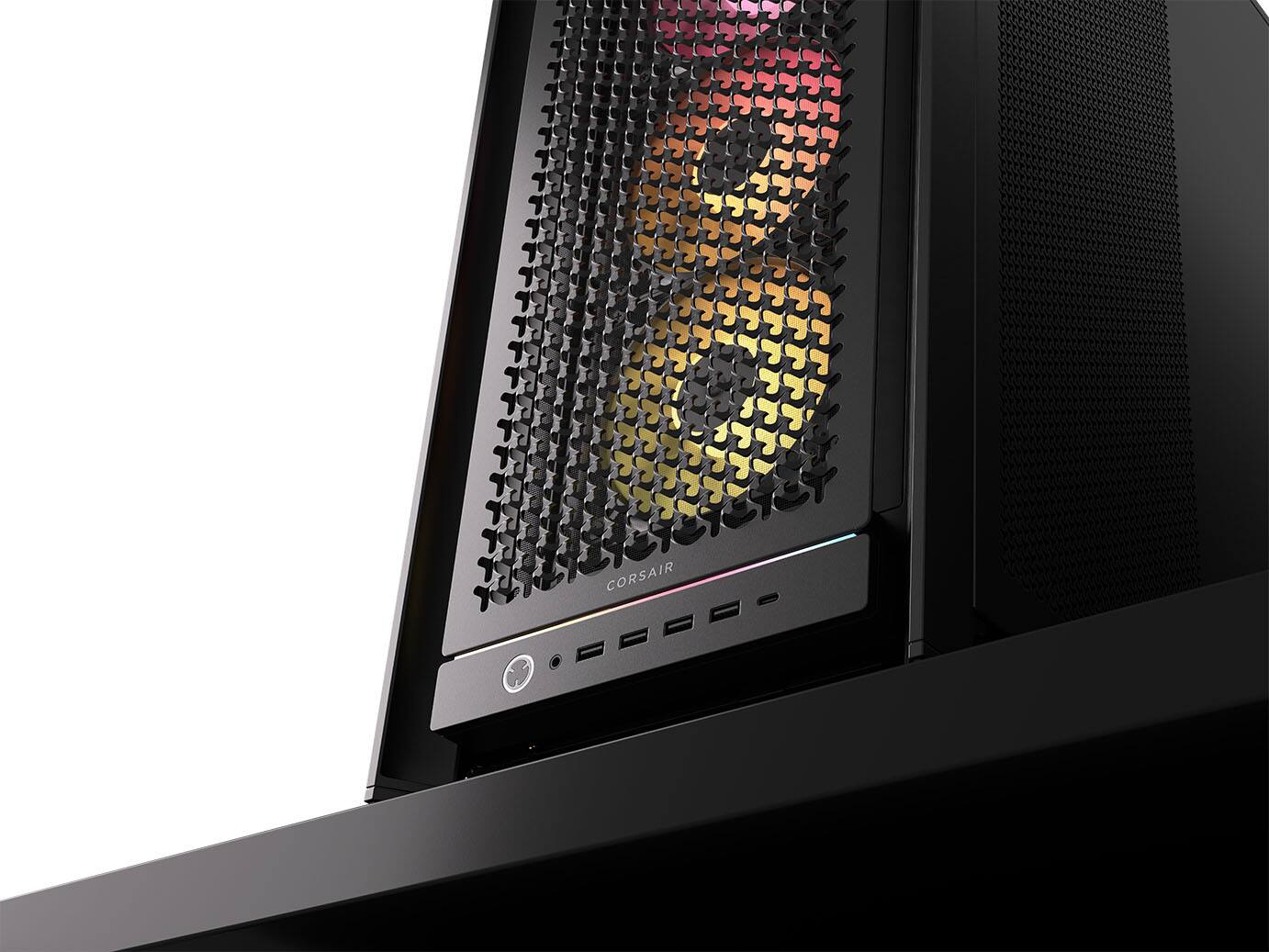 Alt View 9. CORSAIR - 5000D RS ARGB Mid-Tower Modular PC Case - Black.