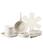 Front. Glintex - 17 Piece Pots and Pans Set Nonstick, Space Saving Induction Cookware with Detachable Handle and Glass Lids - White.