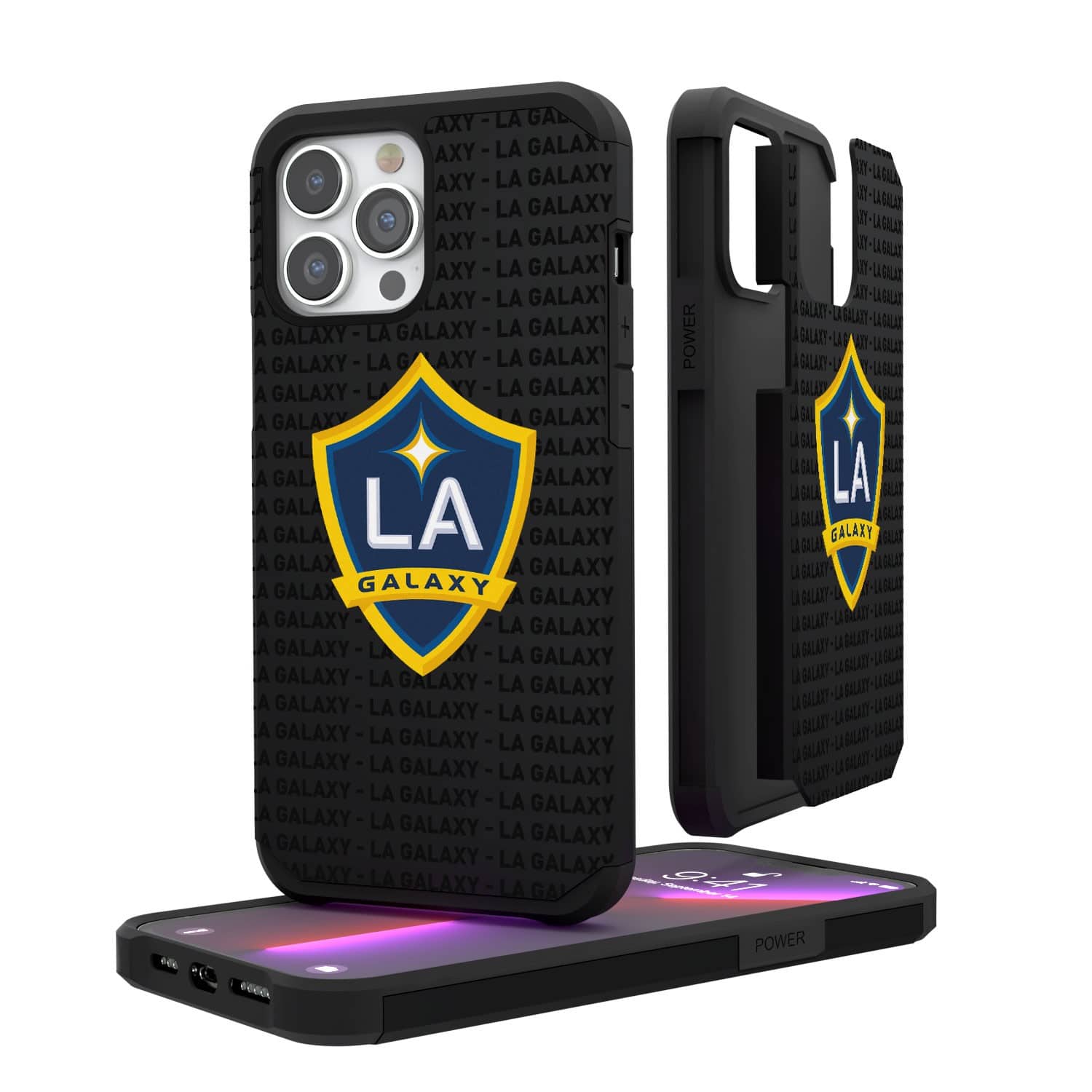 Keyscaper - MLS - LA Galaxy iPhone Text Backdrop Rugged Case - 14 Pro Max - Multicolor price history on PriceWatchPro