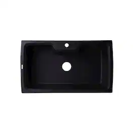 Alfi - 35" Drop-In Single Bowl Granite Composite Kitchen Sink - Black