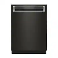 KitchenAid - 24" Top Control Built-In Stainless Steel Tub Dishwasher with 3rd Rack, 44 dBA - Black Stainless Steel - Black Stainless Steel with PrintShieldâ„¢ Finish - Front_Zoom