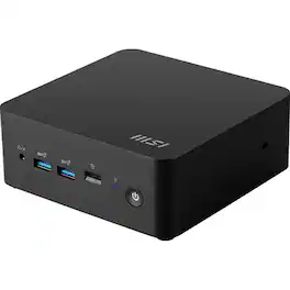 MSI - Cubi NUC 13MQG 203BUS Barebone Desktop Cubi13MQG203B - Black