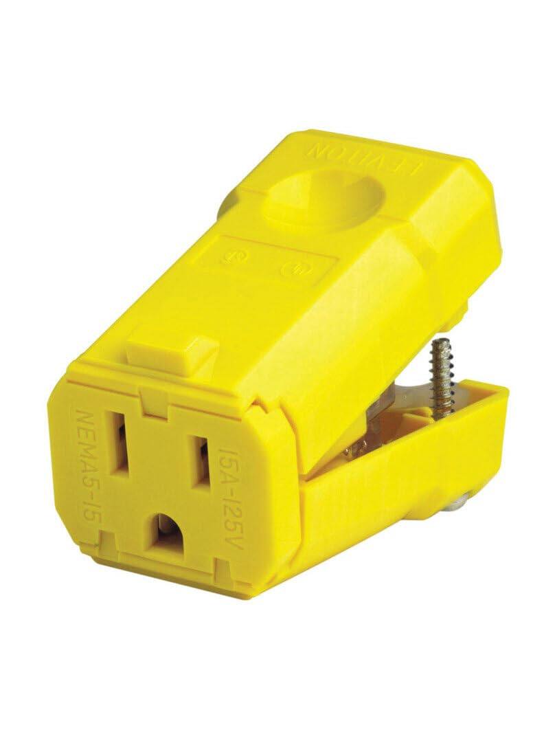 Leviton - Industrial Nylon Ground/Straight Blade Plug 5-15R 2 Pole 3 Wire - Yellow price history on PriceWatchPro