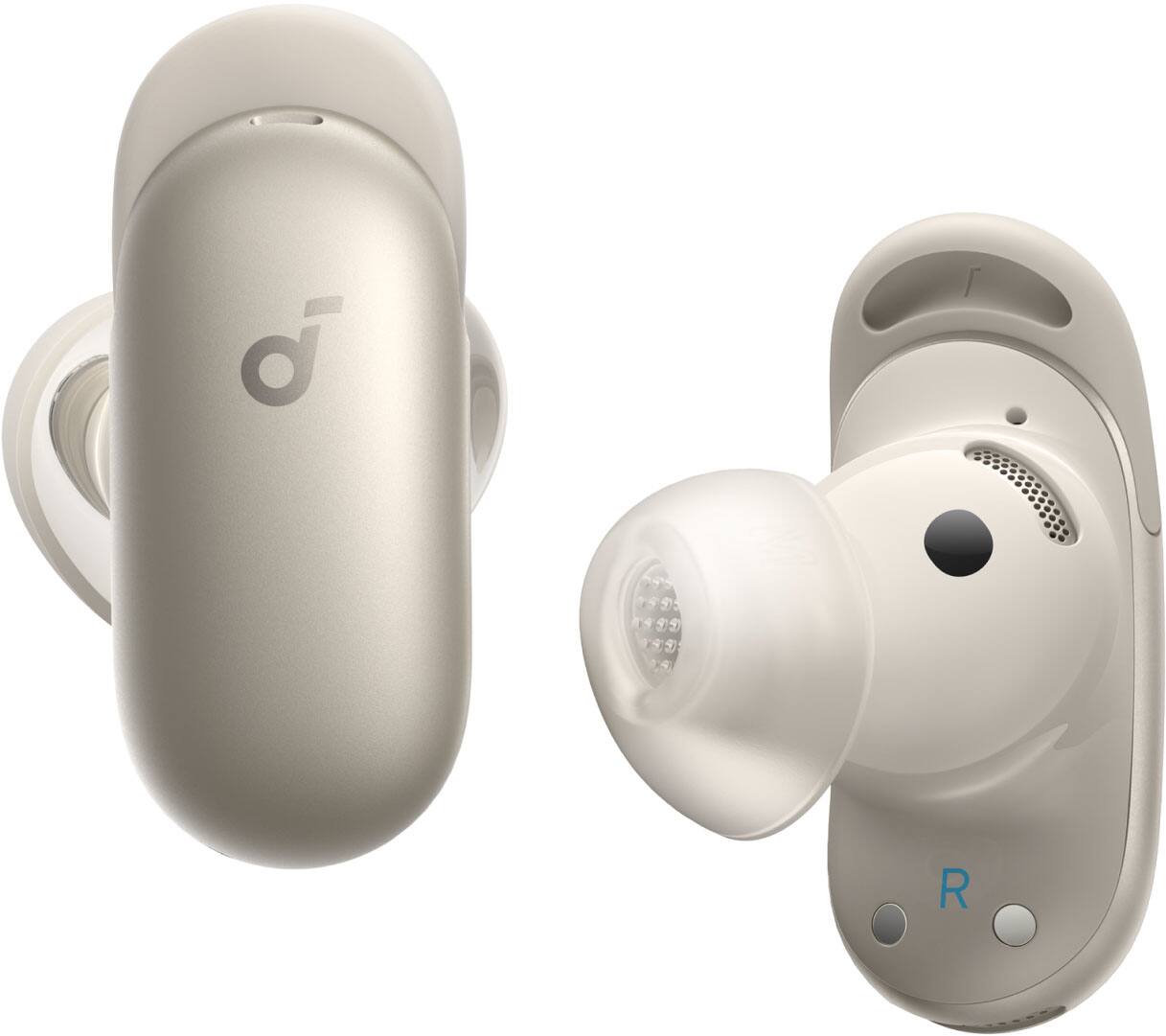 Alt View 5. Anker - Anker - Soundcore Liberty 5 Pro Max Noise Cancelling Earbuds with AI-Note Taker Case - Gold - Gold.