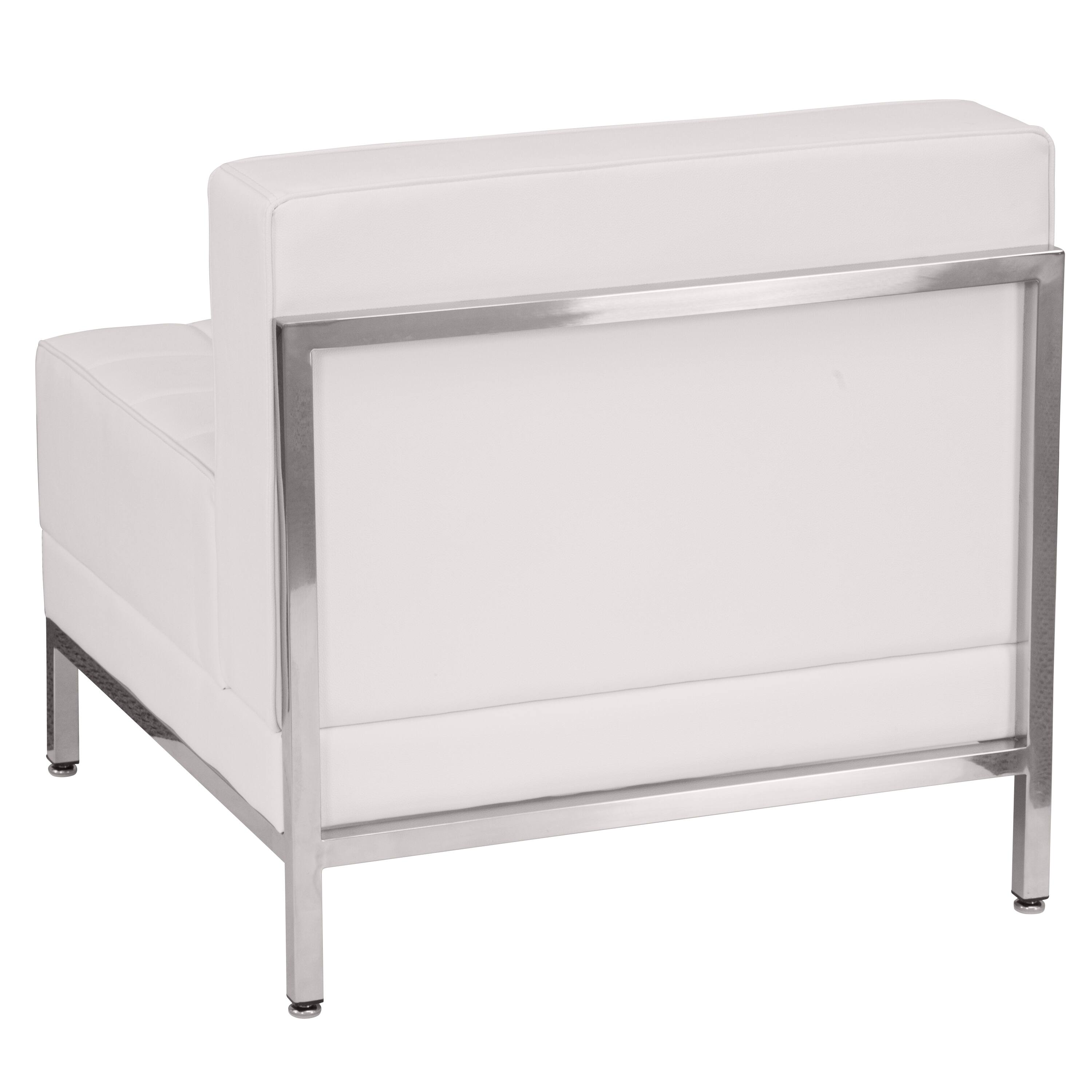 Alt View 5. Emma + Oliver - Contemporary LeatherSoftSoft Reception Modular Middle Chair - Melrose White.