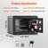 Product Specification
Capacity: 0.5 Cubic Ft
Open Methods: Password & Key
Weight: 16 lbs / 7.25 kg
Material: Cold-rolled Carbon Steel
9.8in / 250 mm
9.8in / 250 mm
13.66 in / 347 mm
13.8in/350 mm
13.8 in / 350 mm
7.5 in / 190 mm