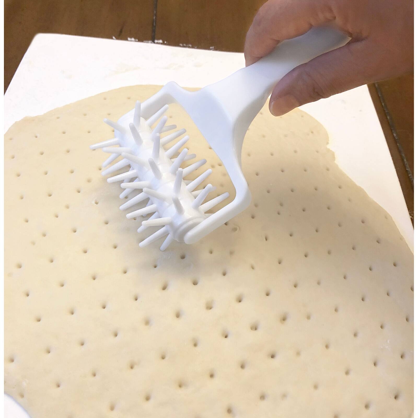 Alt View 3. Norpro - Dough Docker for Pastry or Pizza Dough, White - White.