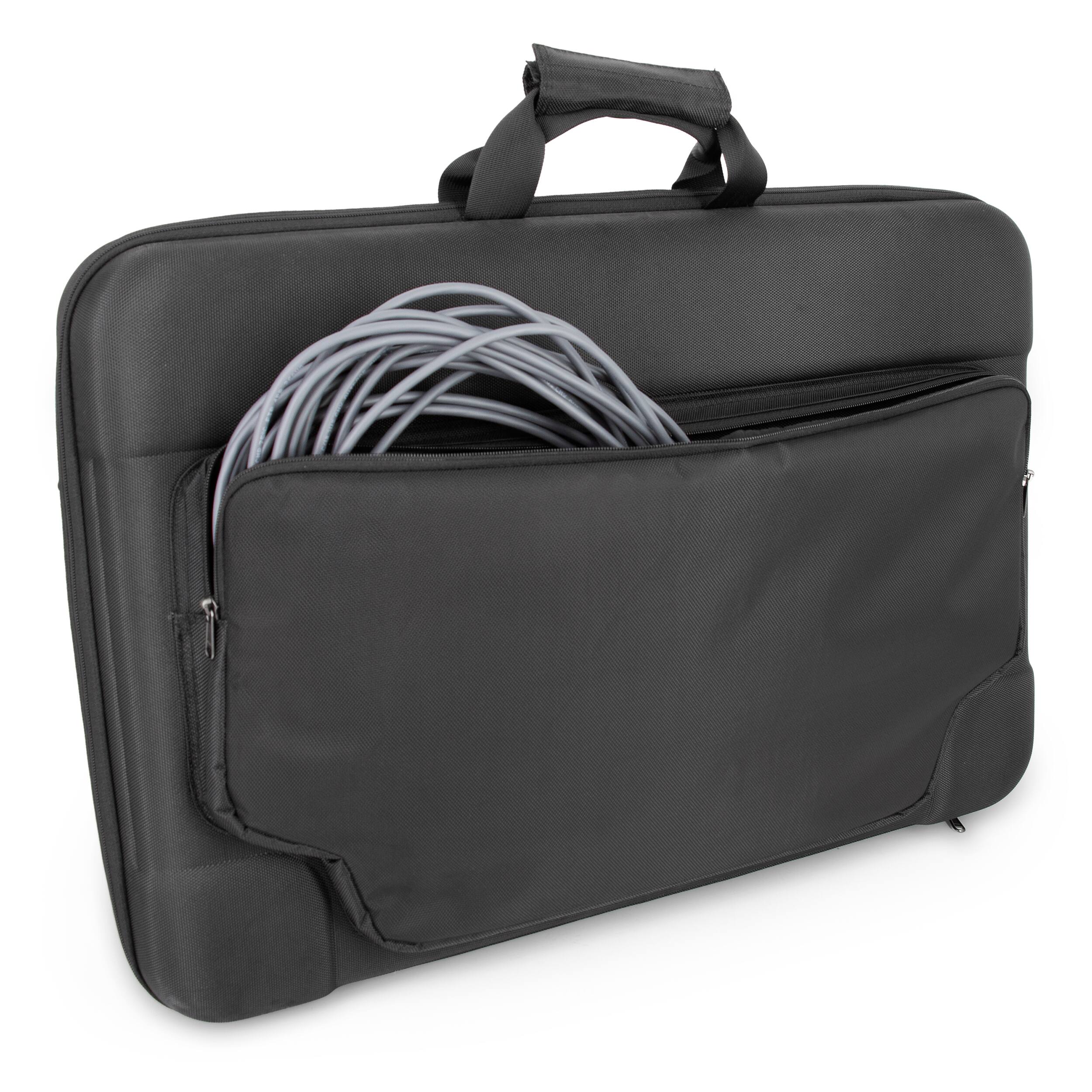 Alt View 9. CASEMATIX - Portable Monitor Case for 24"-29" Gaming Monitor, Laptop Screen, or TV – Hard EVA Shell, Foam Padding, Storage - Black.