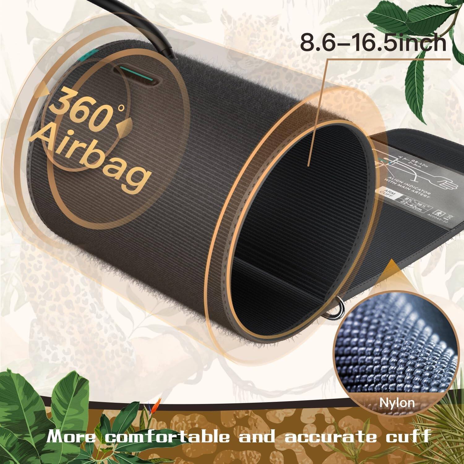 360 Airbag, 8.6-16.5inch, Nylon, More comfortable and accurate cuff