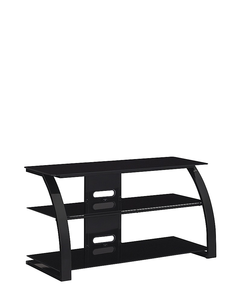 Left View: Twin Star Home - 48" TV Stand for TVs up to 46", Black - Black