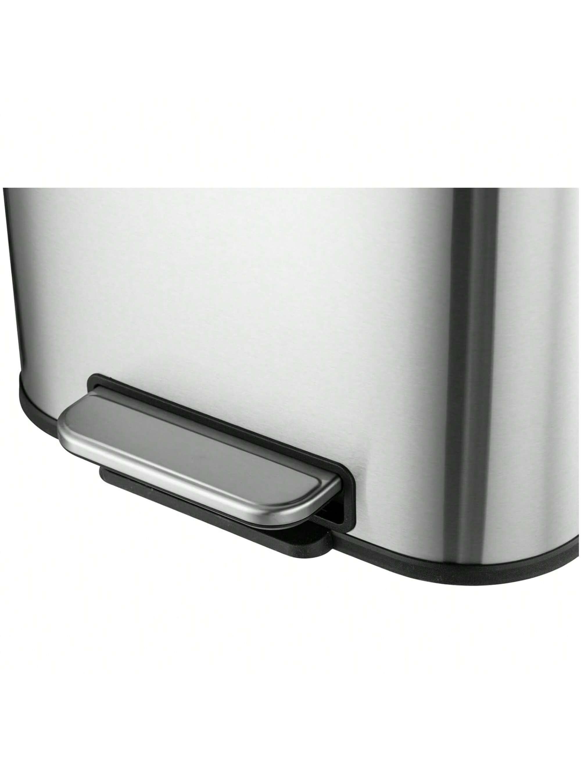 Alt View 1. GARVEE - 50L Trash Can Stainless Steel Garbage Can With Lid Step On Pedal Bucket Rectangular Trash Can - Silver 50L.