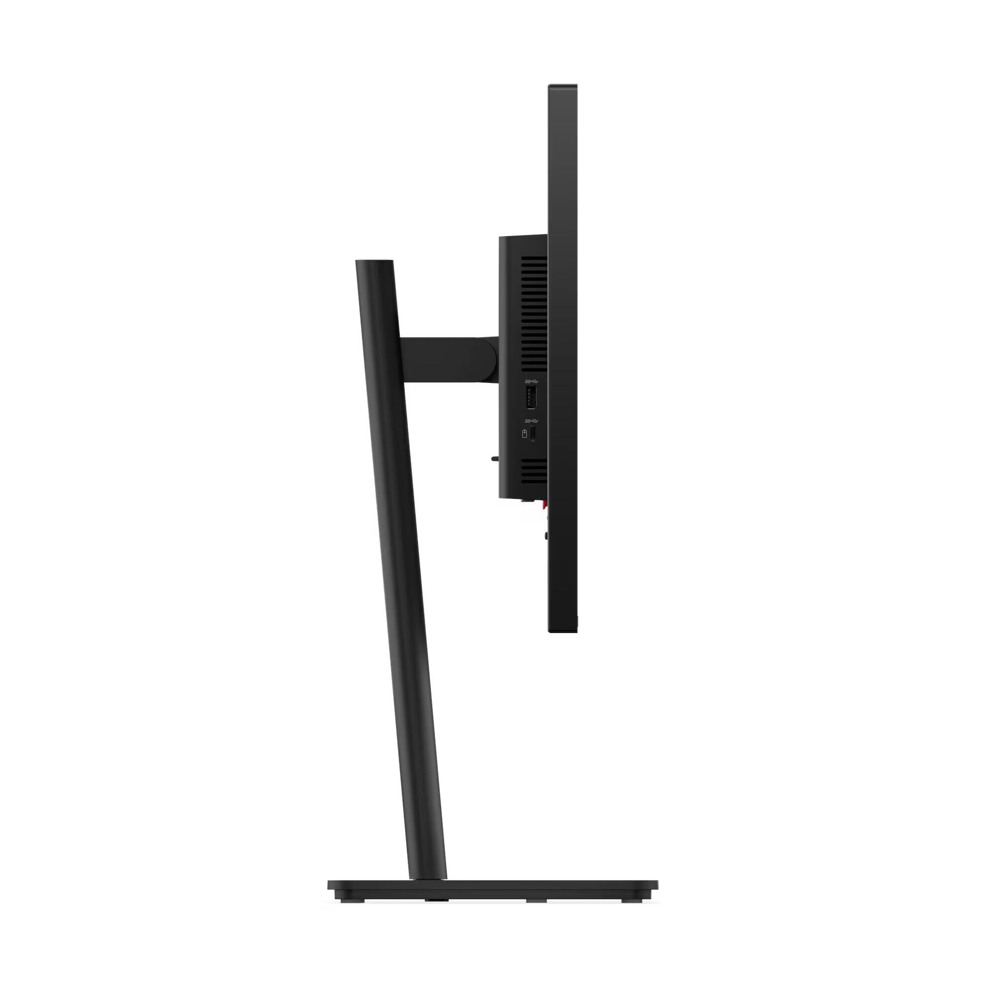 Alt View 3. Lenovo - ThinkVision 23.8" IPS LED FHD 48hz - 120hz Monitor (HDMI, USB, DP, VGA) - Eclipse Black.