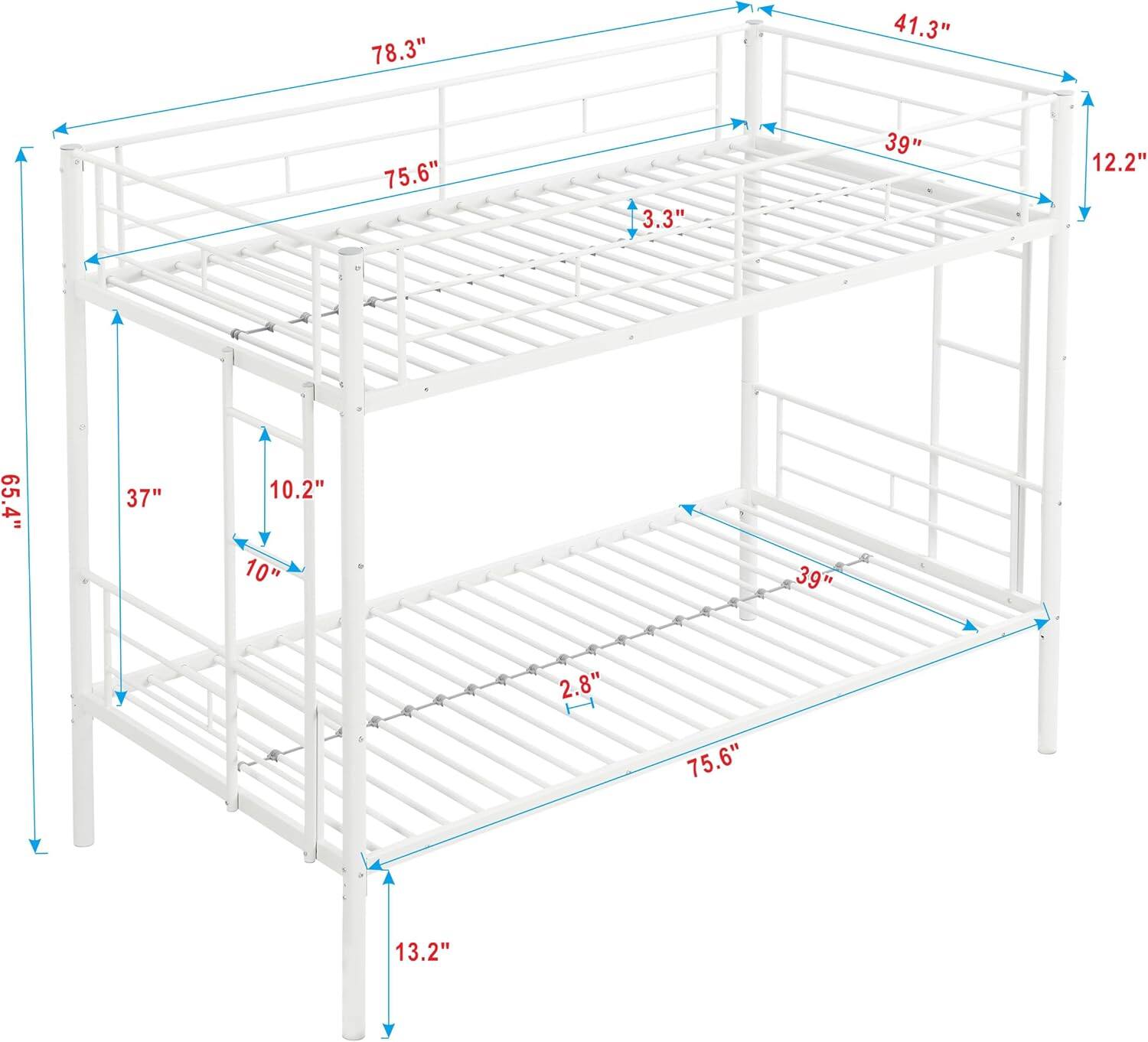 78.3"  
41.3"  
75.6"  
3.3"  
39"  
12.2"  
65.4"  
37"  
10.2"  
10"  
39"  
2.8"  
75.6"  
13.2"