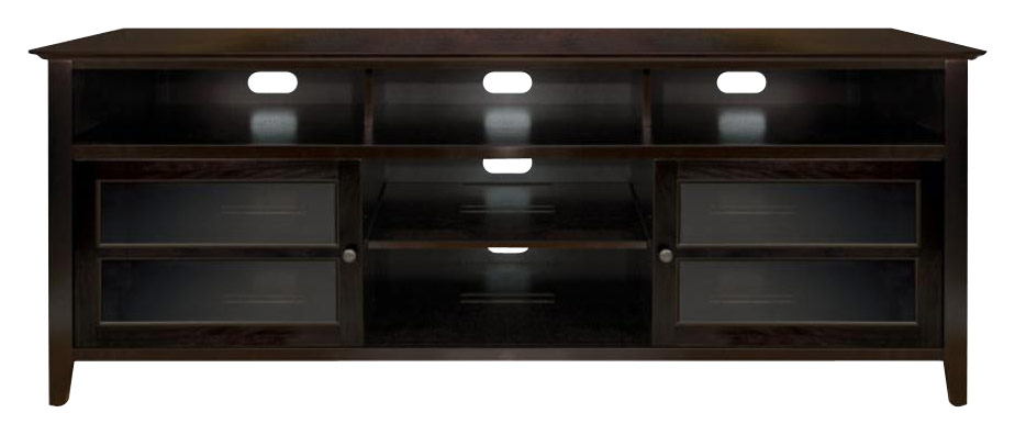 Bell'O - A/V Cabinet for Most Flat-Panel TVs Up to 80" - Espresso