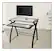 Alt View 11. Twin Star Home - Computer Desk with Keyboard Tray, Black - Black.