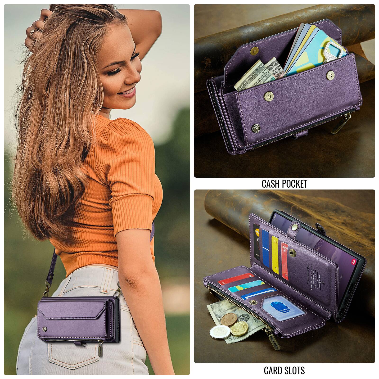 AN W de I 1 91 onCIN SOC  
CASH POCKET  
CARD SLOTS
