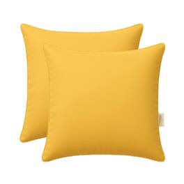 LuXeo - 2-Pack Indoor-Outdoor Throw Pillow/ Size:18" x 18" - Yellow