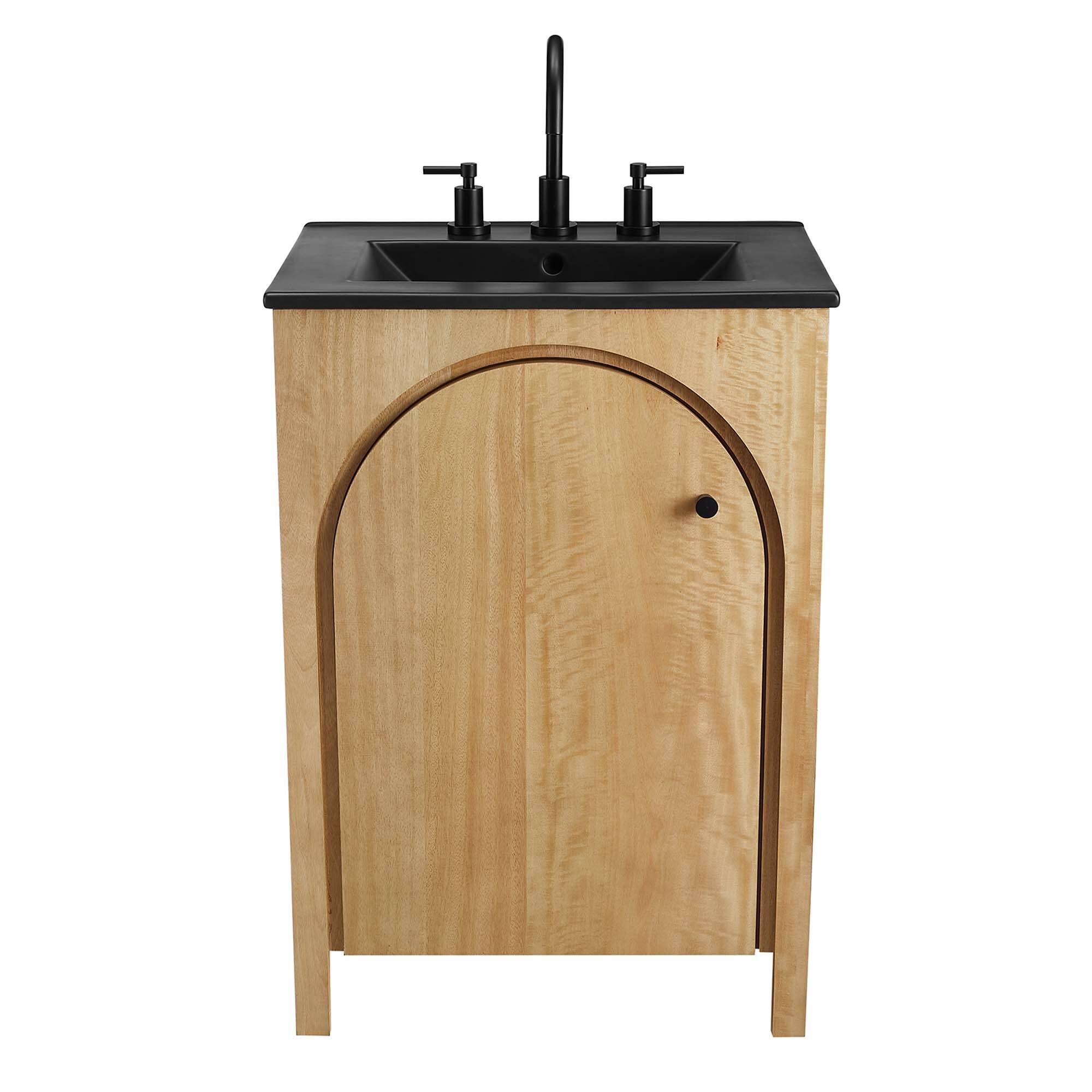 Alt View 4. Modway - Appia Bathroom Vanity Basin Included by Modway - Oak Black.