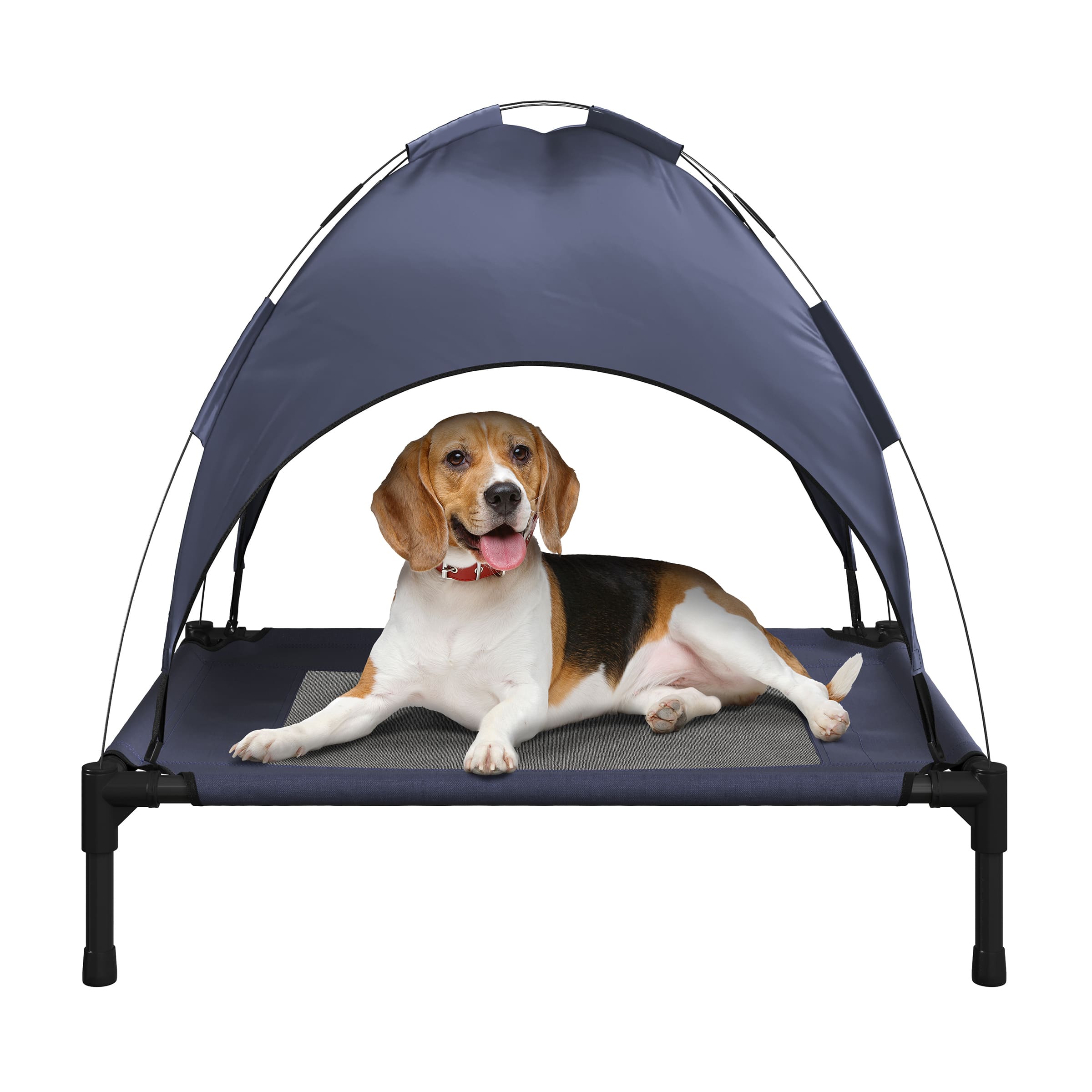 PetMaker - Elevated Dog Bed with Canopy 30x24-Inch Pet Bed with Non-Slip Feet Indoor/Outdoor Cat or Dog Cot with Carrying Case - Navy Blue price history on PriceWatchPro