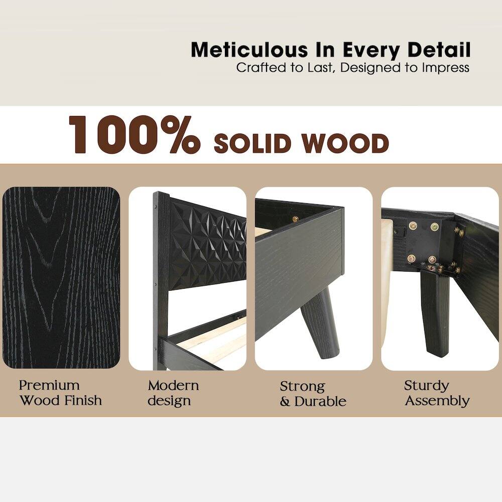 Meticulous In Every Detail  
Crafted to Last, Designed to Impress  

100% SOLID WOOD  

Premium Wood Finish  
Modern design  
Strong & Durable  
Sturdy Assembly
