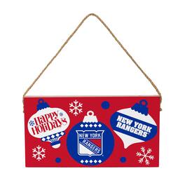 Evergreen Enterprises - New York Rangers 6" x 11" Holiday Wood Wall Sign - Multicolor