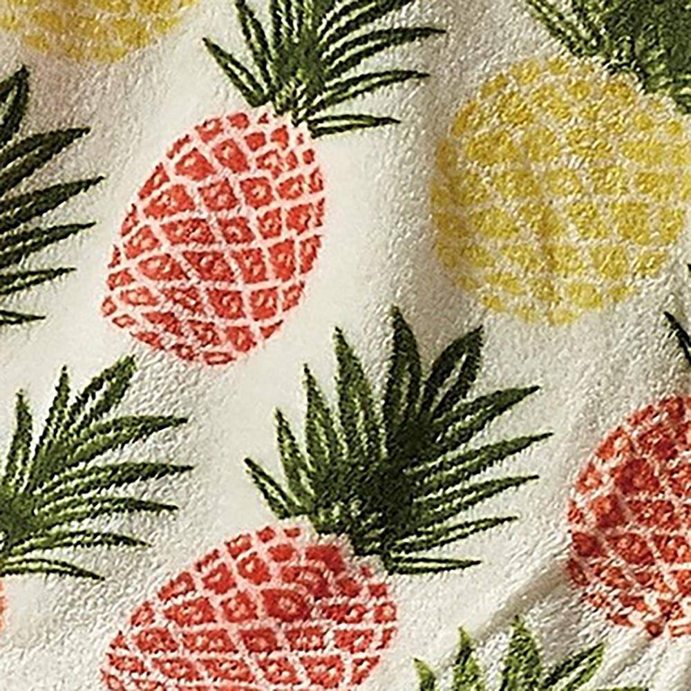 Alt View 2. Noble House - Natural Pineapple Micro Plush All Season Throw 50" x 70" Multicolor by Plazatex - Multicolor.
