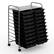 Alt View 8. Costway - 20 Drawers Rolling Cart Storage Scrapbook Paper Studio Organizer - Black.