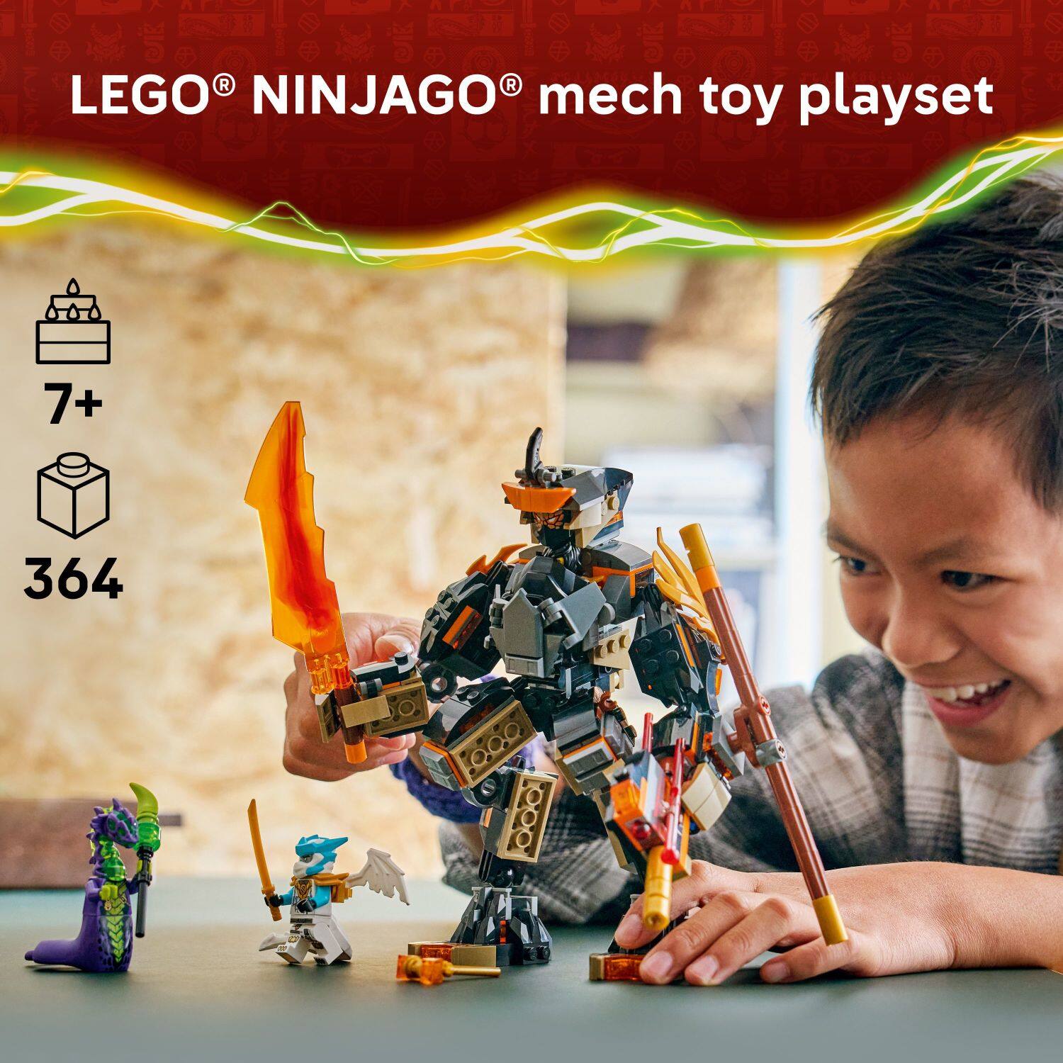 LEGO NINJAGO Cole's Mission Mech & Dragon Zane 71854 6581066