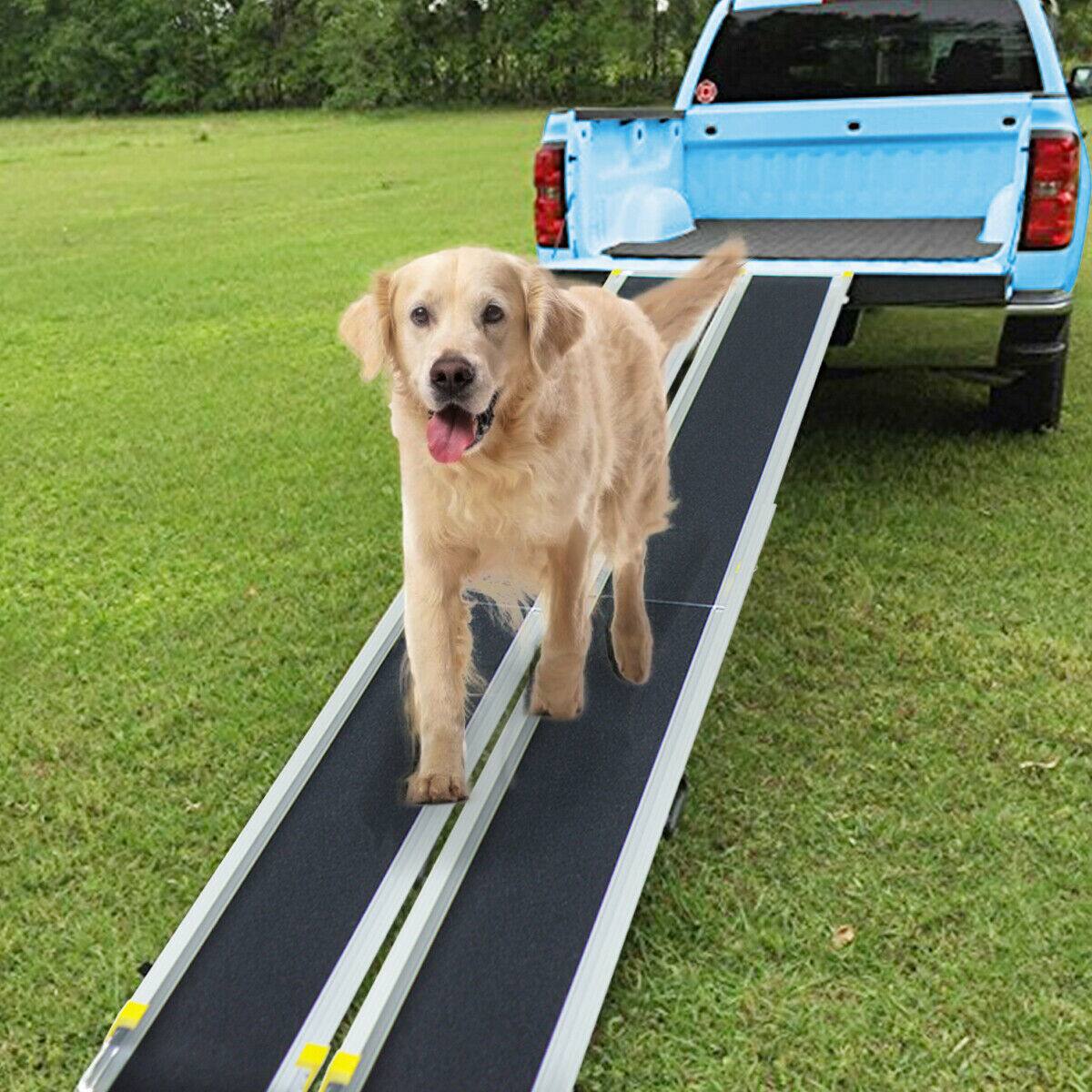 Alt View 2. Gymax - Gymax Aluminum 3' - 5' Adjustable Non-skid Loading Wheelchair Telescoping Track Ramp - Black.