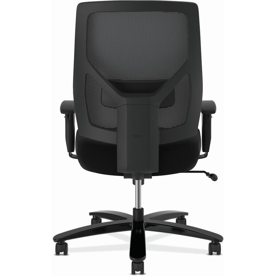 Back. HON - HON Crio High-Back Chair - Mesh Fabric Seat - Black Mesh Fabric Back - Black Frame - 5-Star Base - 1 Each - Black.