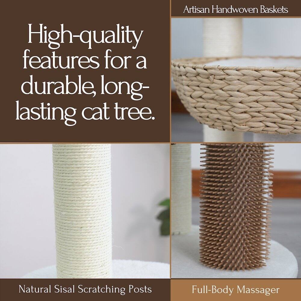 Artisan Handwoven Baskets

High-quality features for a durable, long-lasting cat tree.

Natural Sisal Scratching Posts

Full-Body Massager