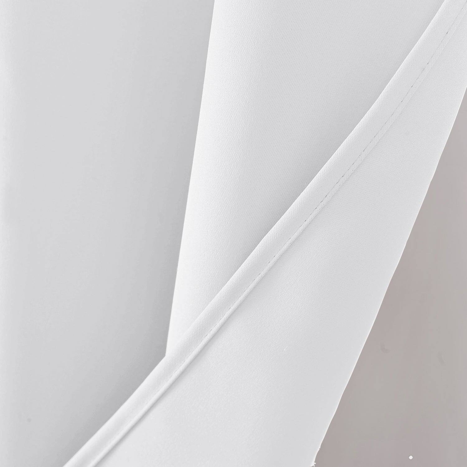 Left. RT Designers Collection - RT Designers Collection 100% Polyester 250 GSM Riley 100% Blackout Grommet Panel 54" x 45" White - White.