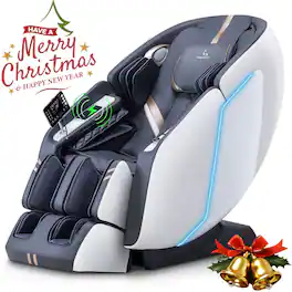 MassaMax - MT398 4D Massage Chair 2025 Full Body Stretch, Extended Footrest ,Foot Rollers Massage,Heat Therapy - White