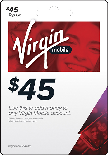 Best Buy: Virgin Mobile $45 Top-Up Card Multi VIRGIN MOB