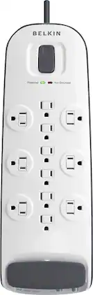 Belkin - 12-Outlet Surge Protector - White