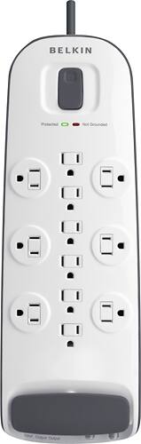 Belkin 12-Outlet Surge Protector White BV112230-08 - Best Buy best 12 outlet surge protector