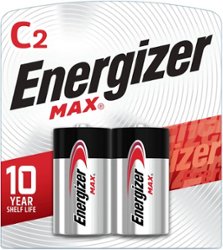 Energizer MAX C Batteries (2 Pack), C Cell Alkaline Batteries - Front_Zoom