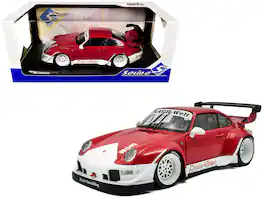 2020 RWB Bodykit "Porco Rosso" Red and White 1/18 Diecast Model Car by Solido