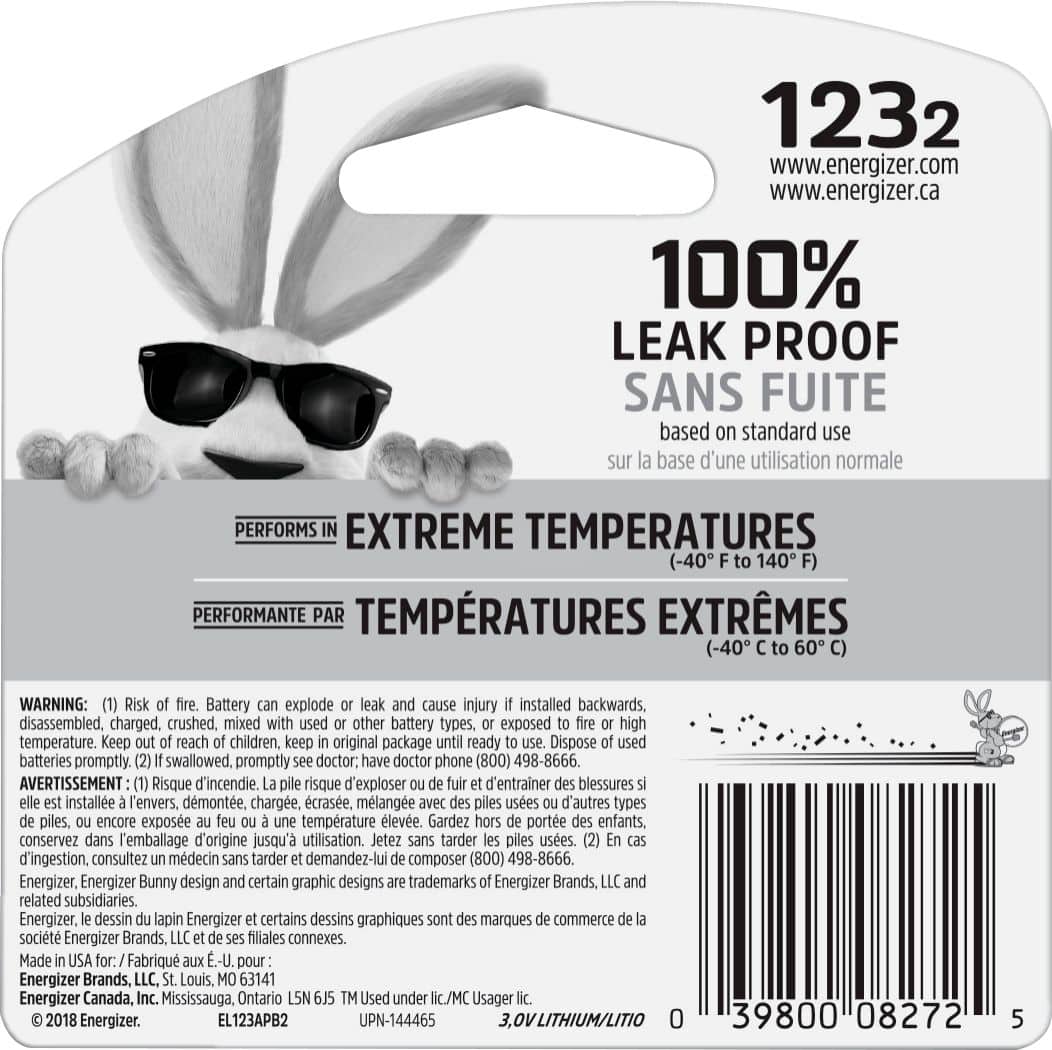 Alt View 11. Energizer - 123 Lithium Batteries (2 Pack), 3V Photo Batteries - Silver.