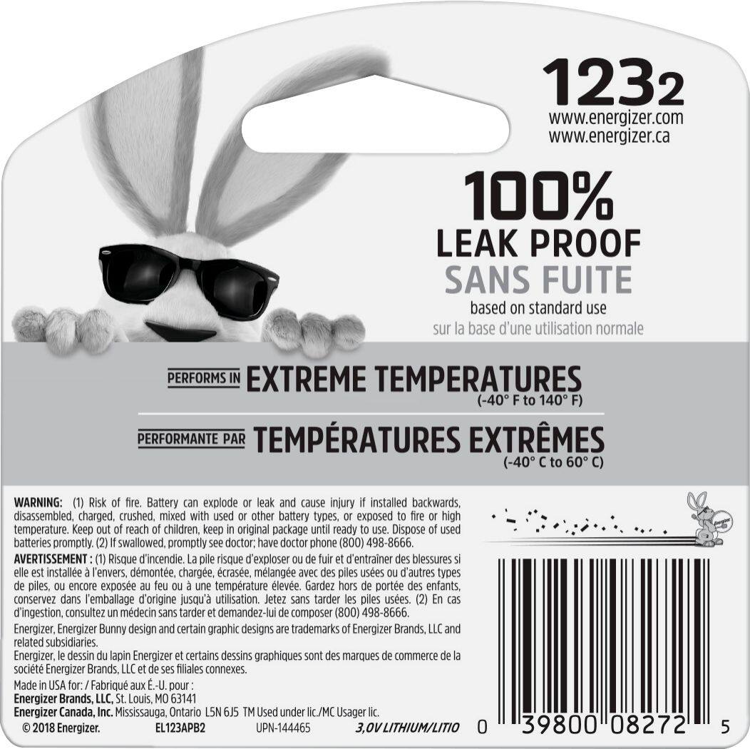 Alt View 11. Energizer - 123 Lithium Batteries (2 Pack), 3V Photo Batteries - Silver.