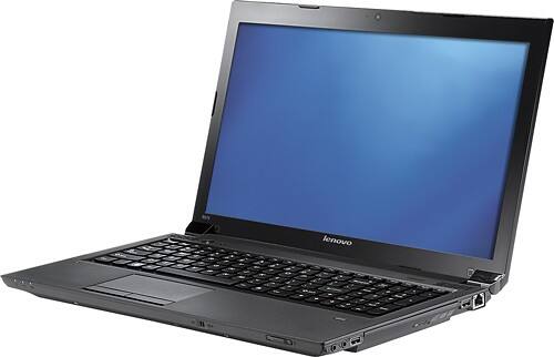 Left Standard. Lenovo - Laptop / AMD E-Series Processor / 15.6" Display / 4GB Memory / 320GB Hard Drive - Black.