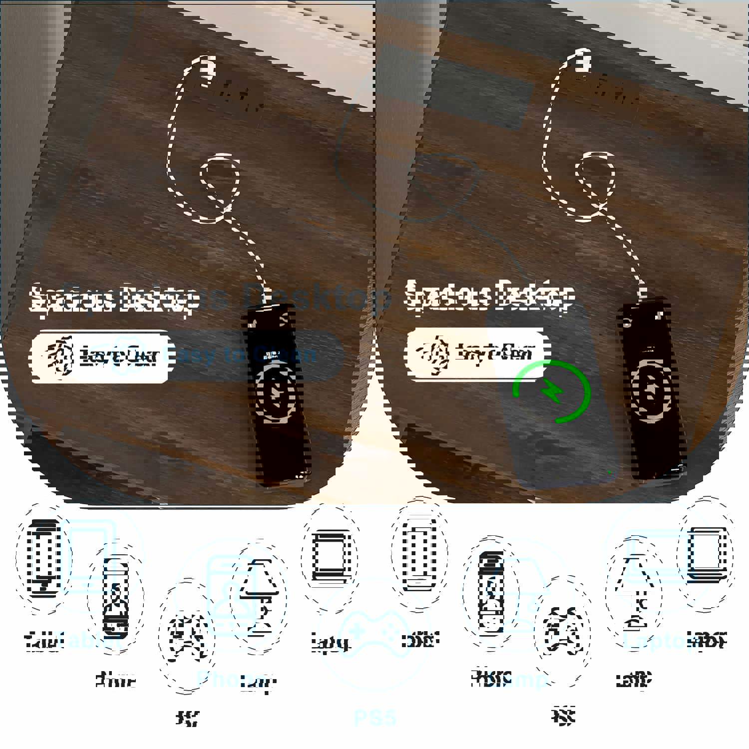 Spacious Desktop Easy to Clean - Tablet Phone PS5 Lamp Laptop