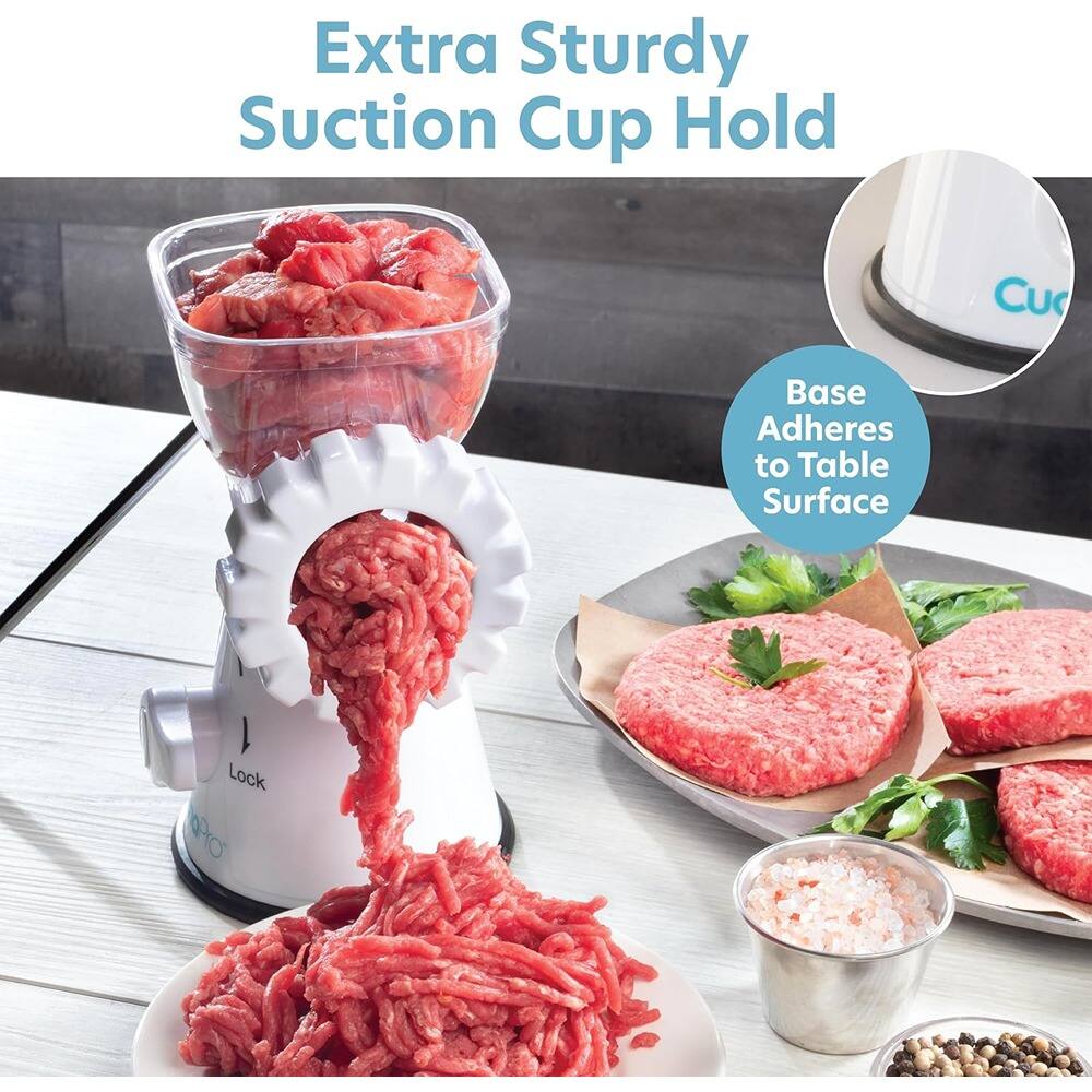 Extra Sturdy Suction Cup Hold  
Base Adheres to Table Surface