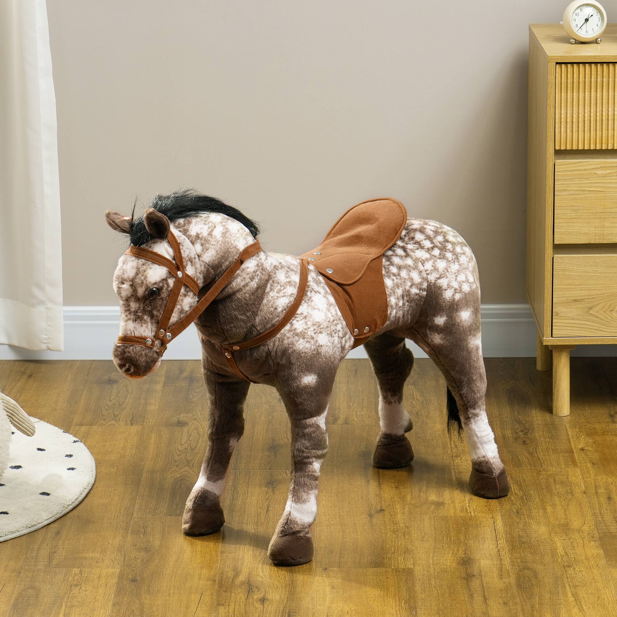 Alt View 1. Qaba - Ride on Horse with Neighing Sound.