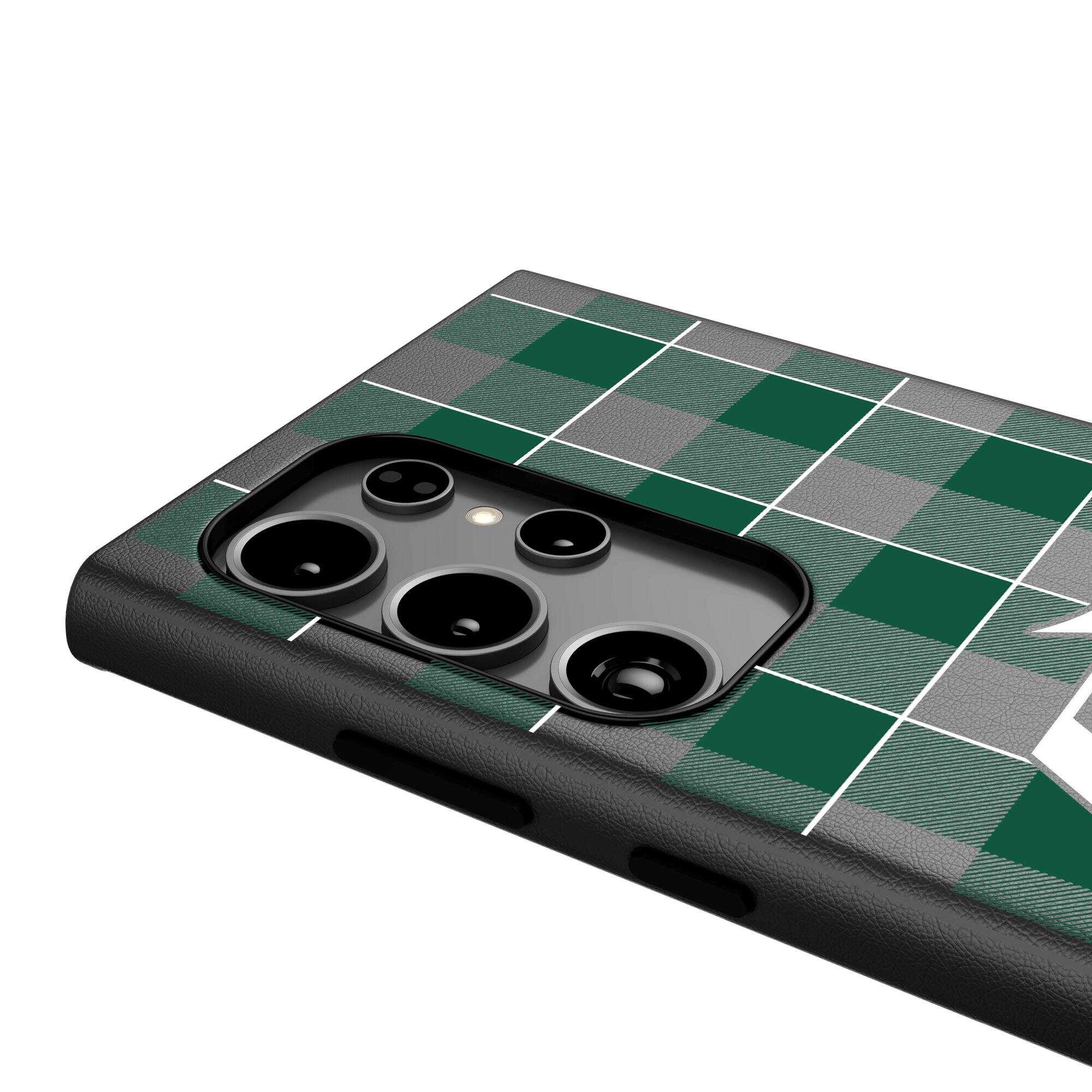 Alt View 3. Keyscaper - Plaid Galaxy Magnetic Bump Case - S24 - Black.