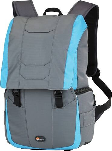 Angle Standard. Lowepro - Versapack Carrying Case (Backpack) for Camera, - Gray/Polar Blue.
