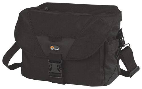 Front Standard. Lowepro - Stealth Reporter D550AW Shoulder Bag - Black.