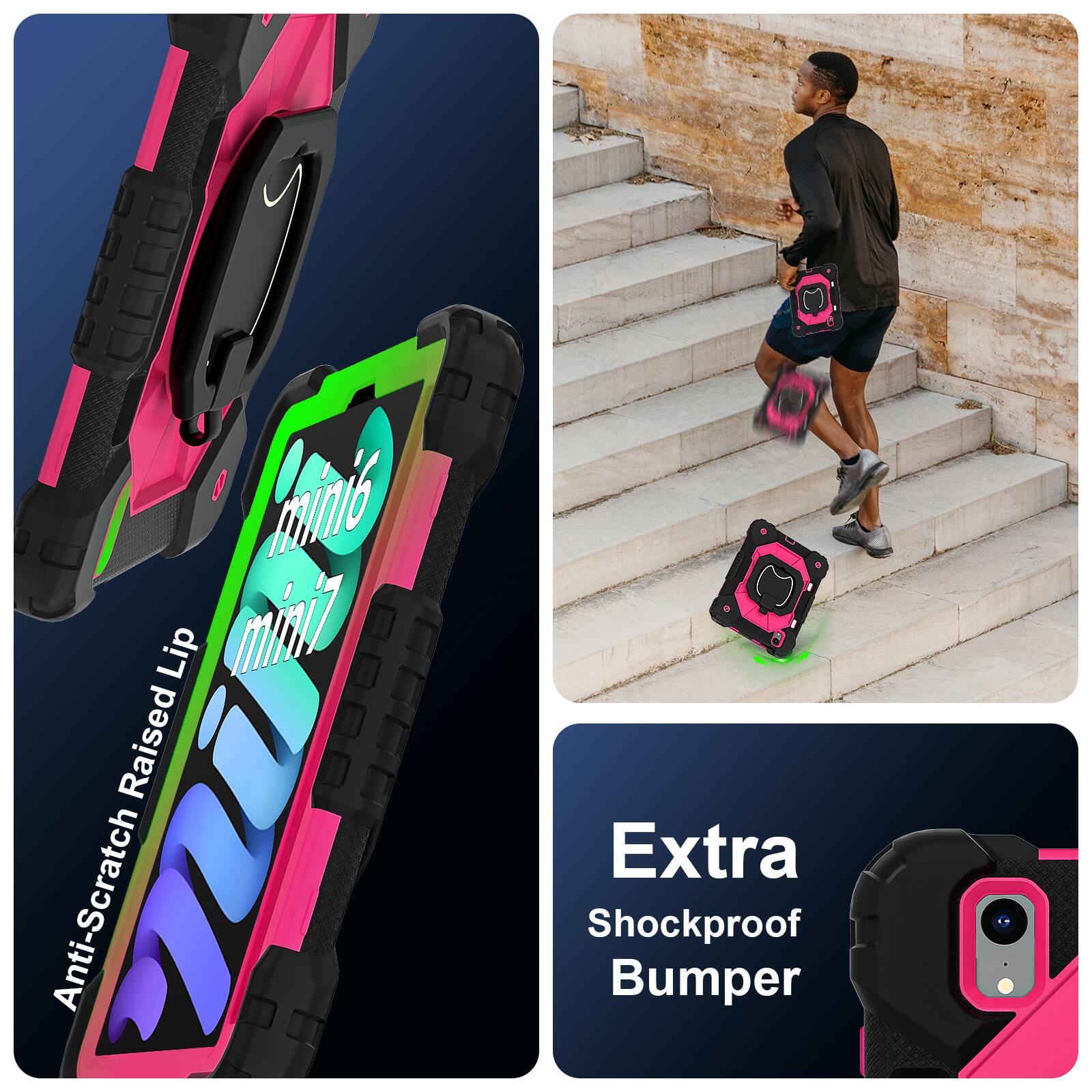 - Anti-Scratch Raised Lip
- Extra Shockproof Bumper