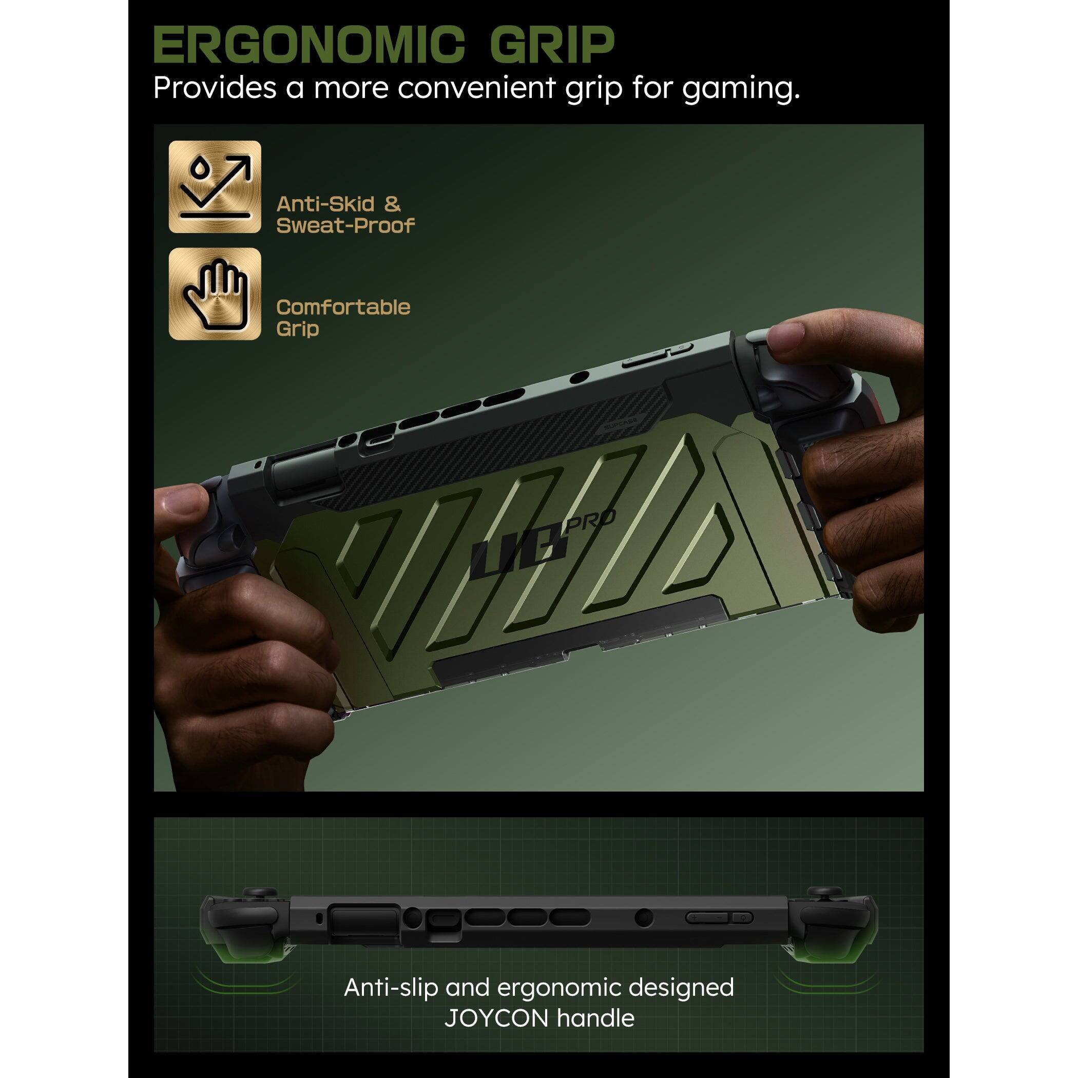 ERGONOMIC GRIP Provides a more convenient grip for gaming. Anti-Skid & Sweat-Proof Comfortable Grip

Anti-slip and ergonomic designed JOYCON handle